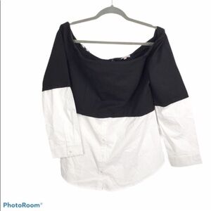 Pixley by Stitch Fix brand new Acebal Off da shoulder Black small knit top